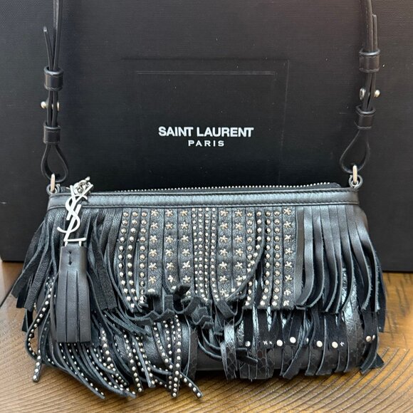Saint Laurent Leather Crossbody Bag - Picture 1 of 13